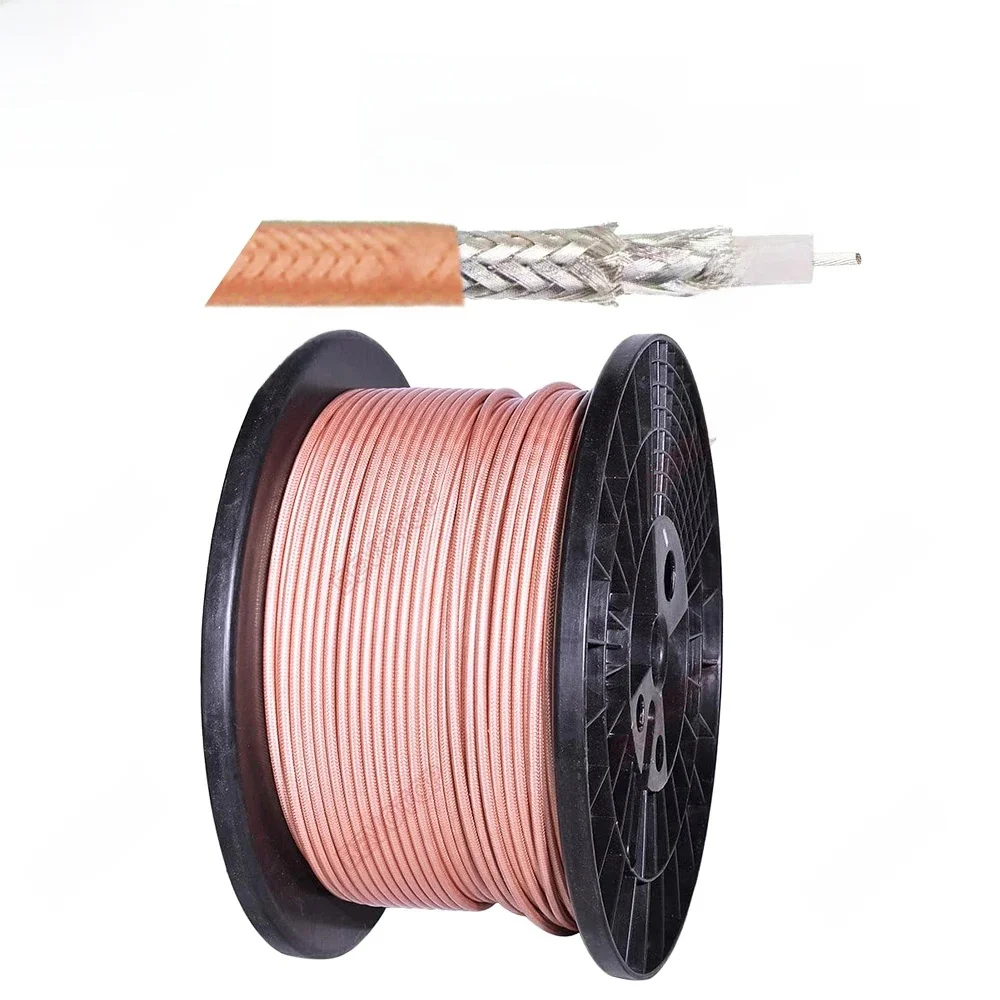 RG400 Posrebrzany miedziany podwójnie ekranowany kabel Wysokiej jakości kabel koncentryczny RF o niskiej stratności 50 Ohm 50-3 Przewód połączeniowy 0,5M ~ 200M — zdjęcie 2