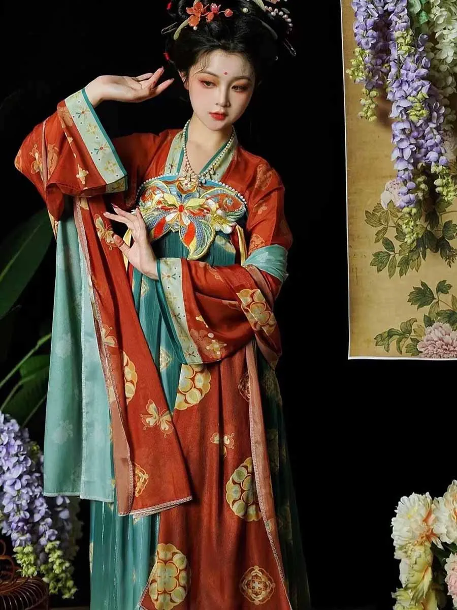 Chinese Hanfu Dress Women oversize Halloween Carnival Fairy Cosplay Costume Tang Dynasty Vintage Hanfu Dress Plus Size 4XL