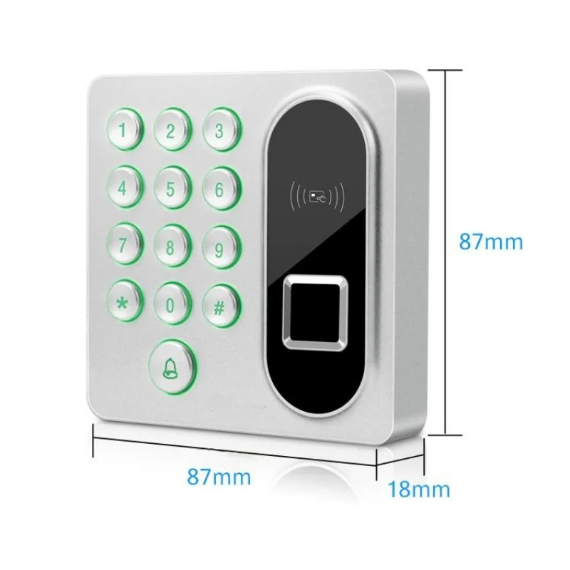 Simple minisize X9 Standalone Fingerprint RFID Card Password Access Control System Door Bell  Alarm Electric Security Device