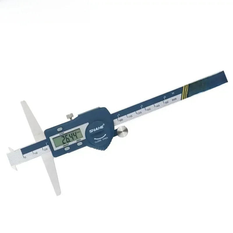 SHAHE 0,01 mm 6''8''12'' Cyfrowy głębokościomierz Cyfrowe suwmiarki głębokości ze stali nierdzewnej z podwójnymi haczykami Narzędzia pomiarowe z suwmiarką — zdjęcie 2