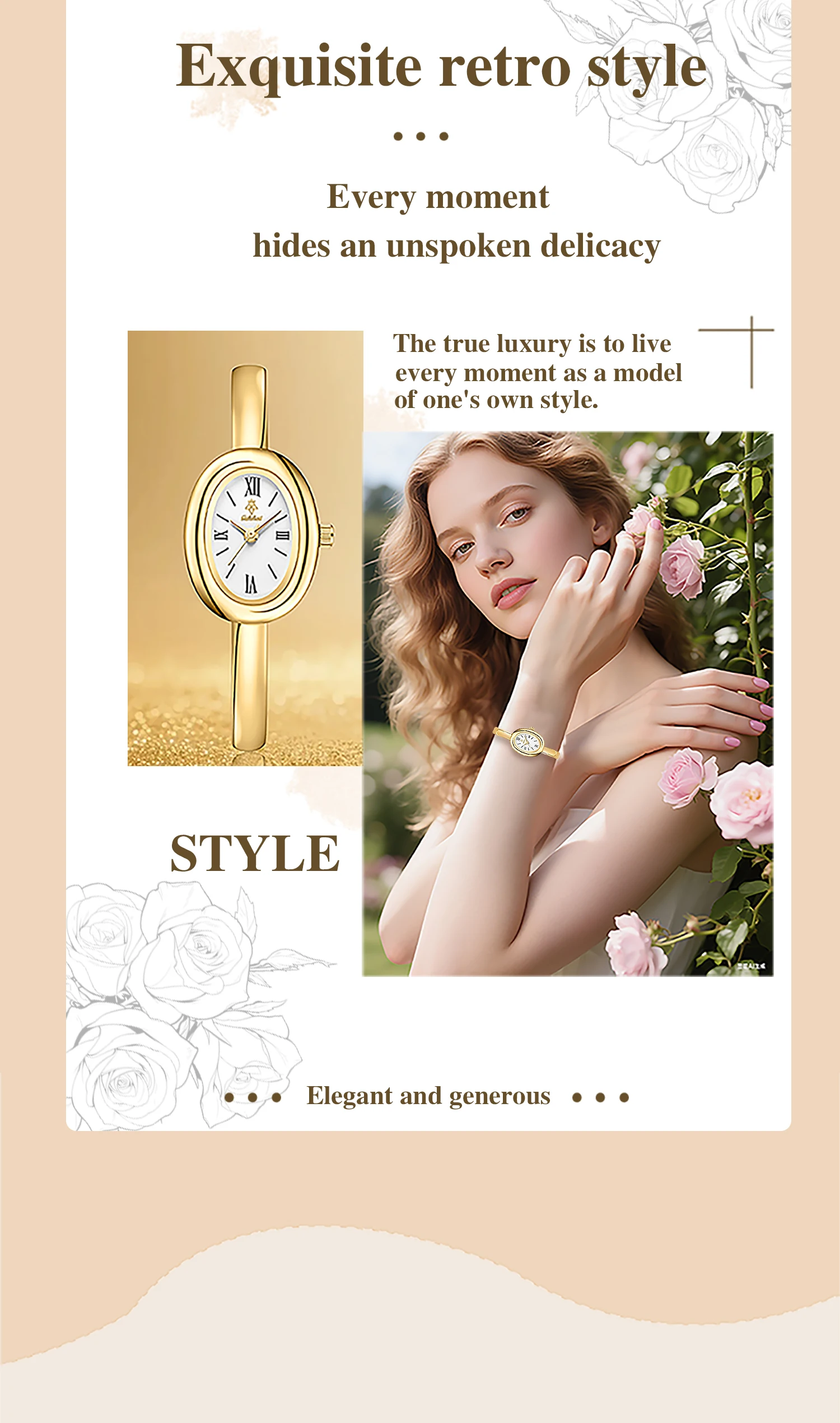 Luxuriöse wasserdichte Quarz-Armbanduhr der Marke YaLaLuSi mit minimalistischem Design, inklusive Geschenkbox – perfektes Geschenk für Frauen. – Detail 6