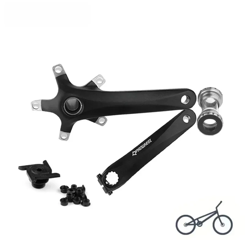 AliExpress prowheel five-jaw bicycle crank arm 170/172.5MM 110BCD 130BCD Sprocket road bike folding bike left/right crankset with bushings