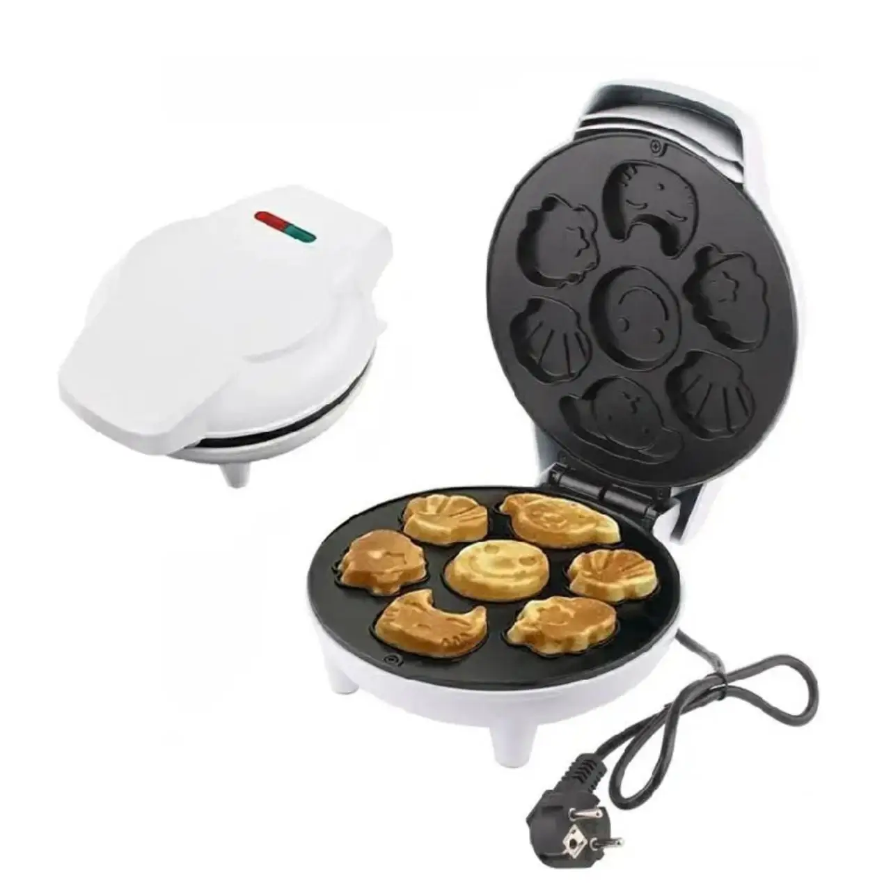 WP-DM16/Mini Waffle Cake Machine Electric pets 110V, White