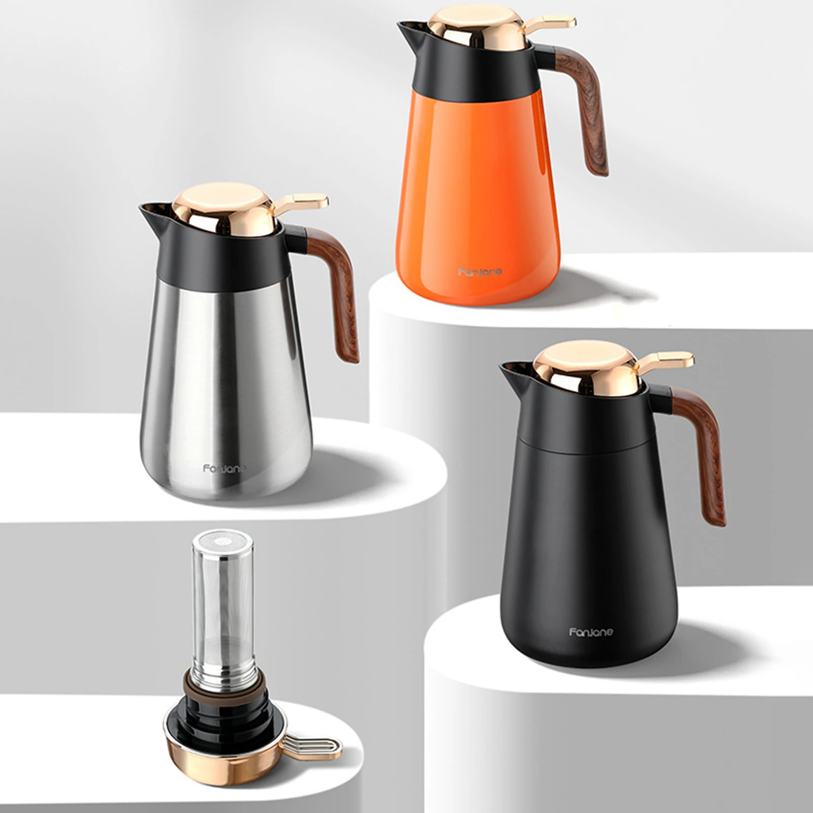 

Изолированный кувшин из нержавеющей стали, 1600 мл, предотвращает проливание, чай, кофе, графин для внутреннего и наружного барбекю, сервировки напитков