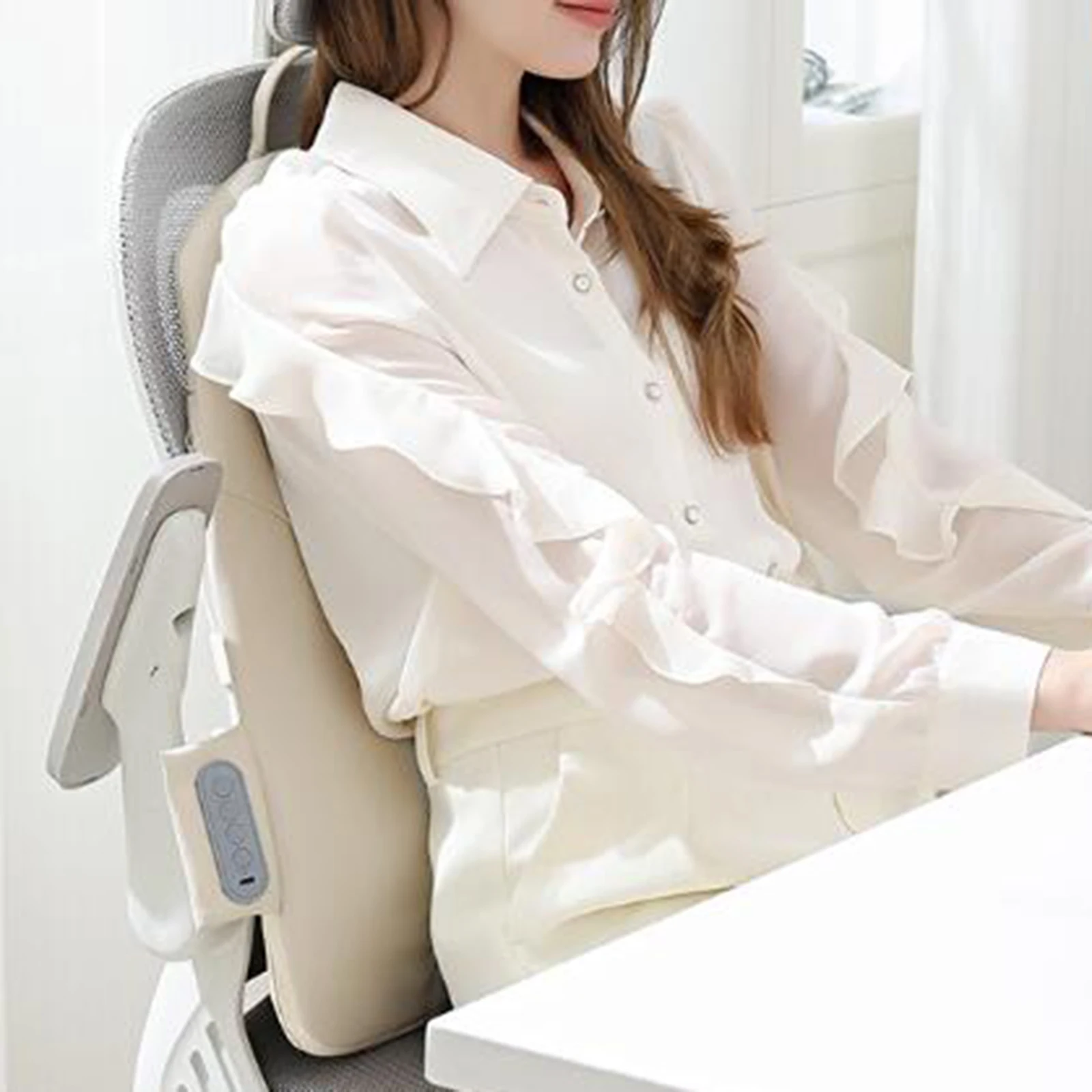 

Массажер для спины с подогревом, электрический, с портом Type-C для зарядки, поддержка подушечного массажа, глубокий массаж тканей, 3 режима, 2 скорости, регулируемый для шеи и поясницы