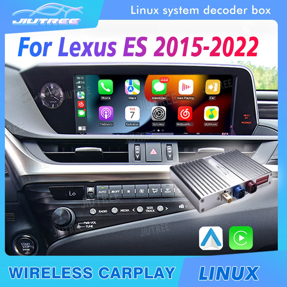 Linux System For Lexus ES 2015-2022 Wireless Apple CarPlay Android Auto Stereo Oem screen Retrofit Kit Interface Box