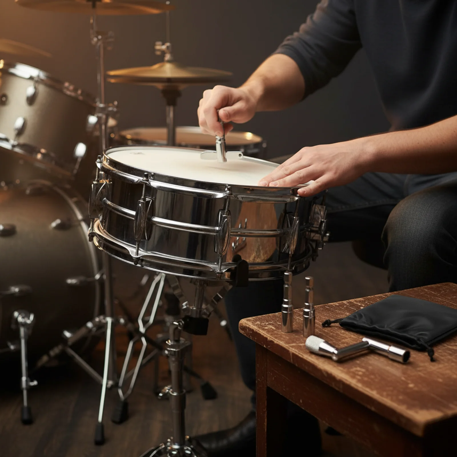1 Drum Keys Set Professional Multiuse with Continuous Motion Speed Drum Key Tuner for Acoustic Drums Metal Drum Wrench Percussio