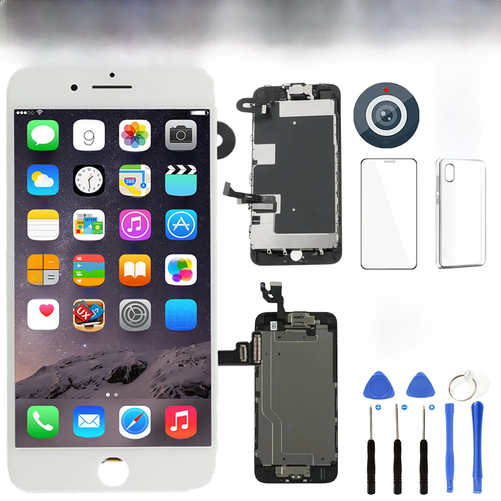 Wyświetlacz AAA do iPhone'a 5 5S 5SE 6 6S 7 8 Plus Wyświetlacz LCD Pełny zestaw montażowy Ekran dotykowy Digitizer Wymiana Pantalla + kamera — zdjęcie 2