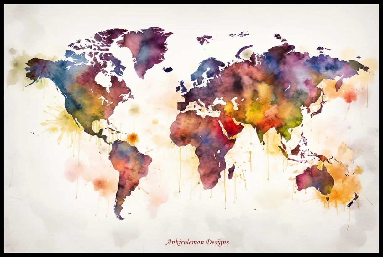 Embroidery Counted Cross Stitch Kits Needlework - Crafts 14 ct DMC Color DIY Arts Handmade Decor - Map of the World Map