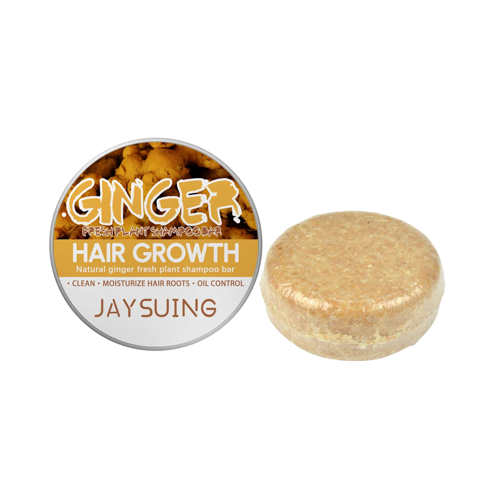 Cold Processed Handmade Soap Dry Hair Growth Clean Moisturize Hair Roots Oil Control Natural Ginger Fresh Plant Shampoo Bar