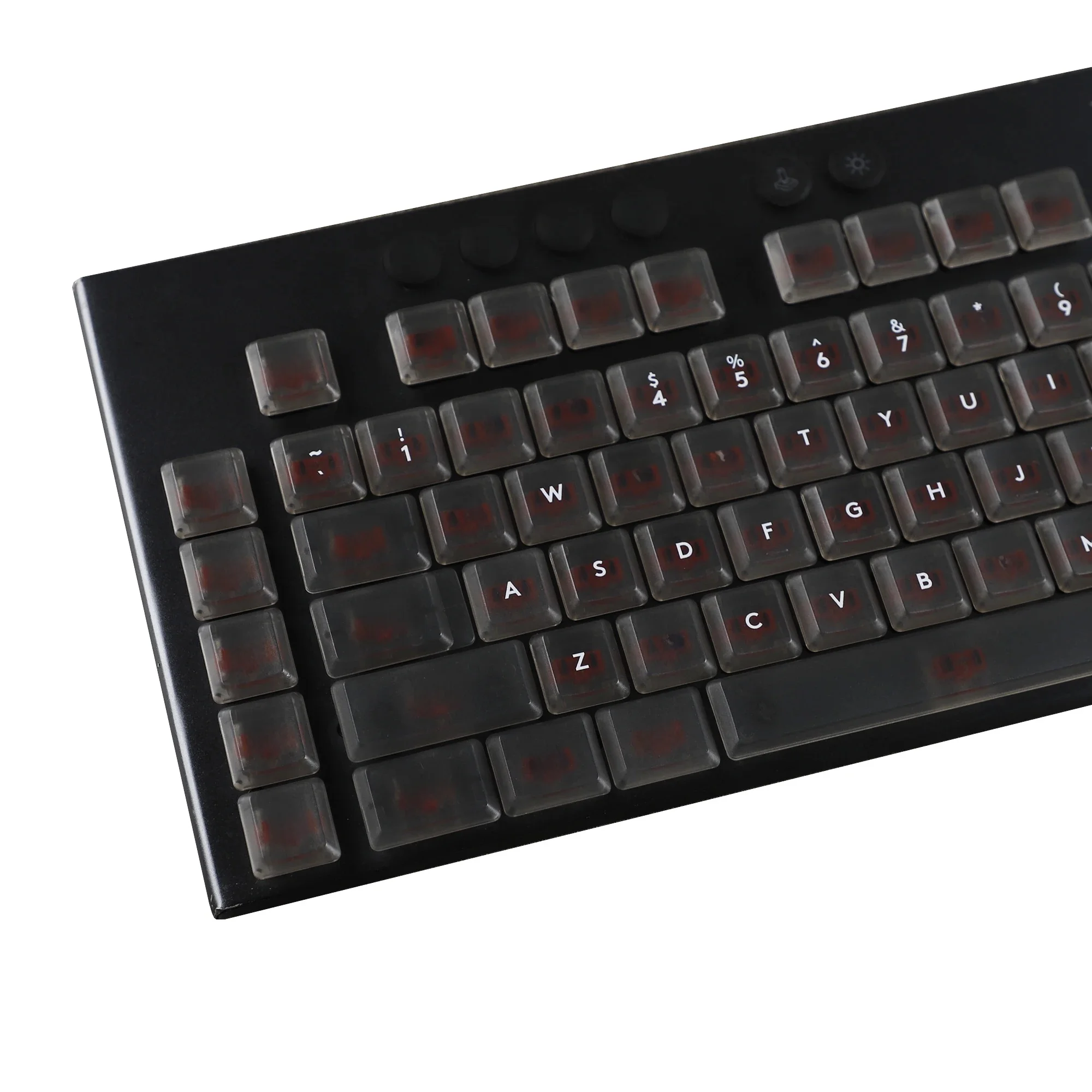 YMDK Czarne Przezroczyste Nakładki na Klawisze z Podświetleniem z Materiału PC, Kompatybilne z Klawiaturami Logitech G813 G815 G913 G915 G913 TKL G915 TKL — zdjęcie produktu 7