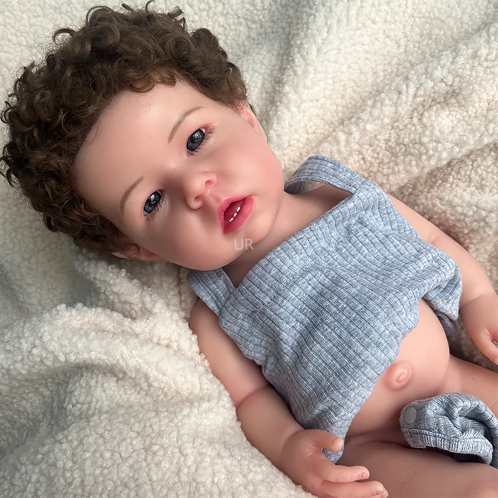 20 "corpo inteiro silicone reborn bebê menino 3d artesanal pintado pele realista recém-nascido boneca espanha bebês artista colecionáveis