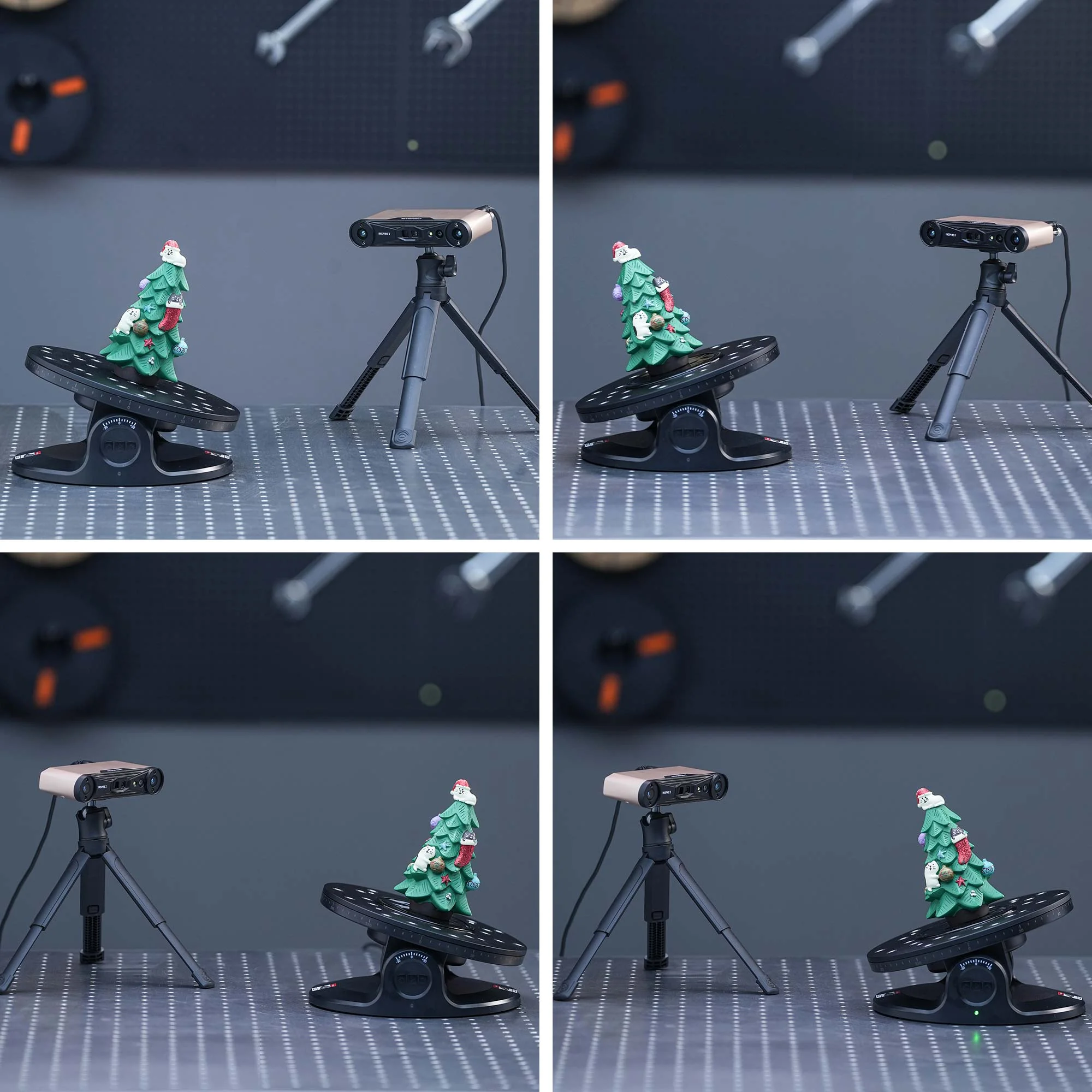 Plataforma giratória de eixo duplo Revopoint para scanner MINI 2/RANGE 2/POP 3 Plus/MIRACO 3D