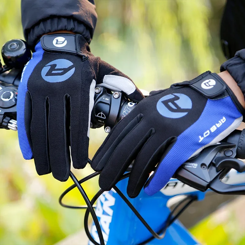 AliExpress Cycling Anti-slip Full Finger Gloves Bike Gloves Pad Men Breathable Anti-shock Sports Gloves MTB