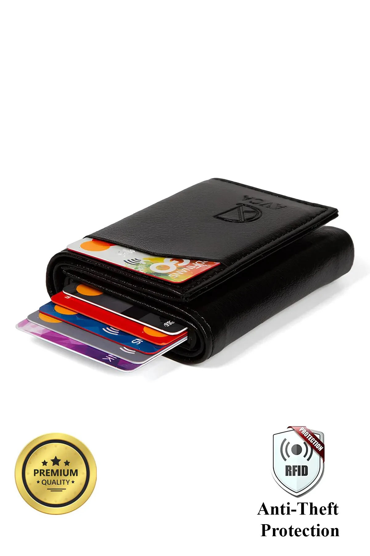 Men Aluminum Cash ID Card Holder RFID Blocking Slim Metal Wallet Coin Purse Automatic Pop Up Credit Card Wallets