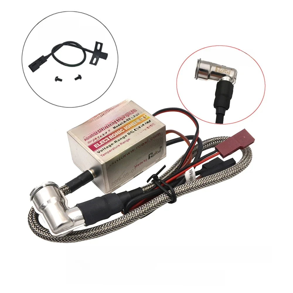 Rcexl Einzigen und Twin Zündung CDI CM6-10mm 90/ 120 Grad/Gerade Zündkerze Spezielle für DLE gas Benzin Motor