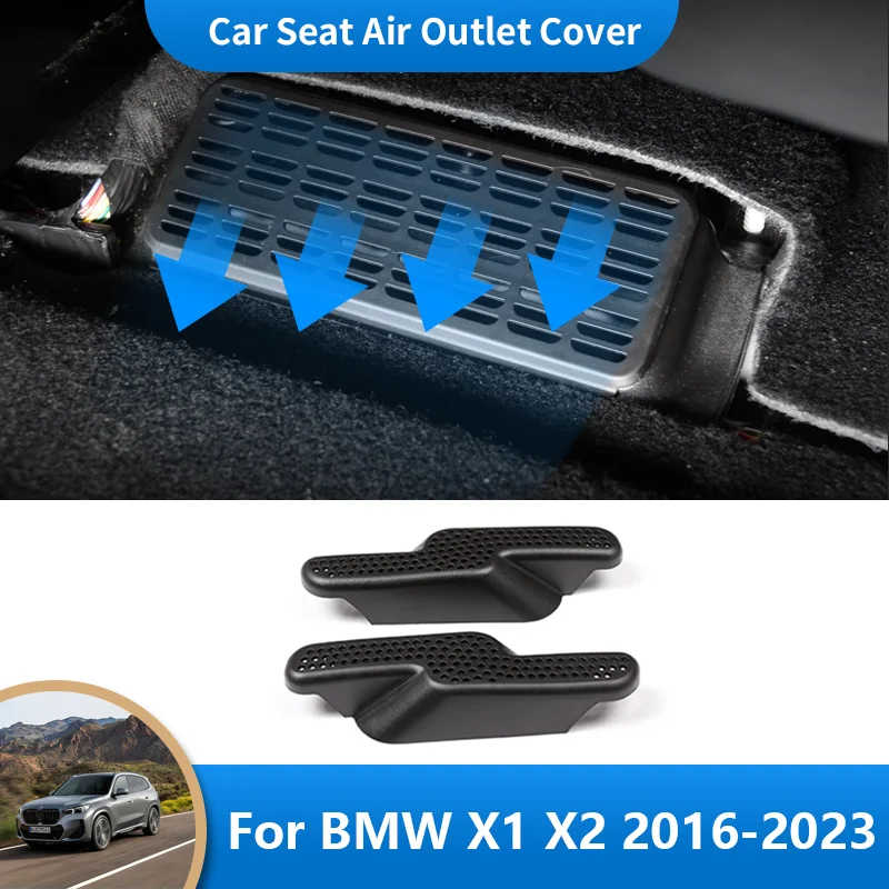 

Car Air Vent Antiblocking Dust Cover Under Seat Air Conditioning Outlet Cover Accessories for BMW X1 X2 F48 F39 2016~2023 2022