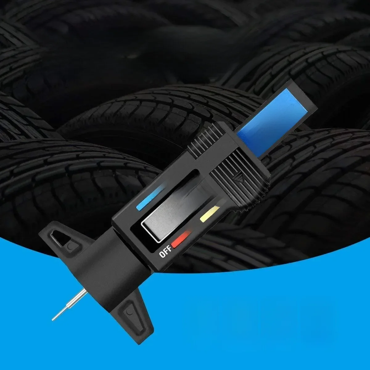 Jauge de profondeur numérique, jauge de profondeur de bande de roulement, LCD, jauge de bande de roulement pour pneus de voiture 0-25mm