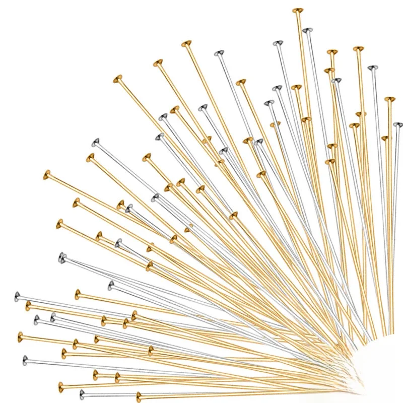 Épingles à tête plate en acier inoxydable, 20/25/30/40/50mm, résultats de boucles d'oreilles, aiguilles pour la fabrication de bijoux, accessoires, fournitures de travaux manuels