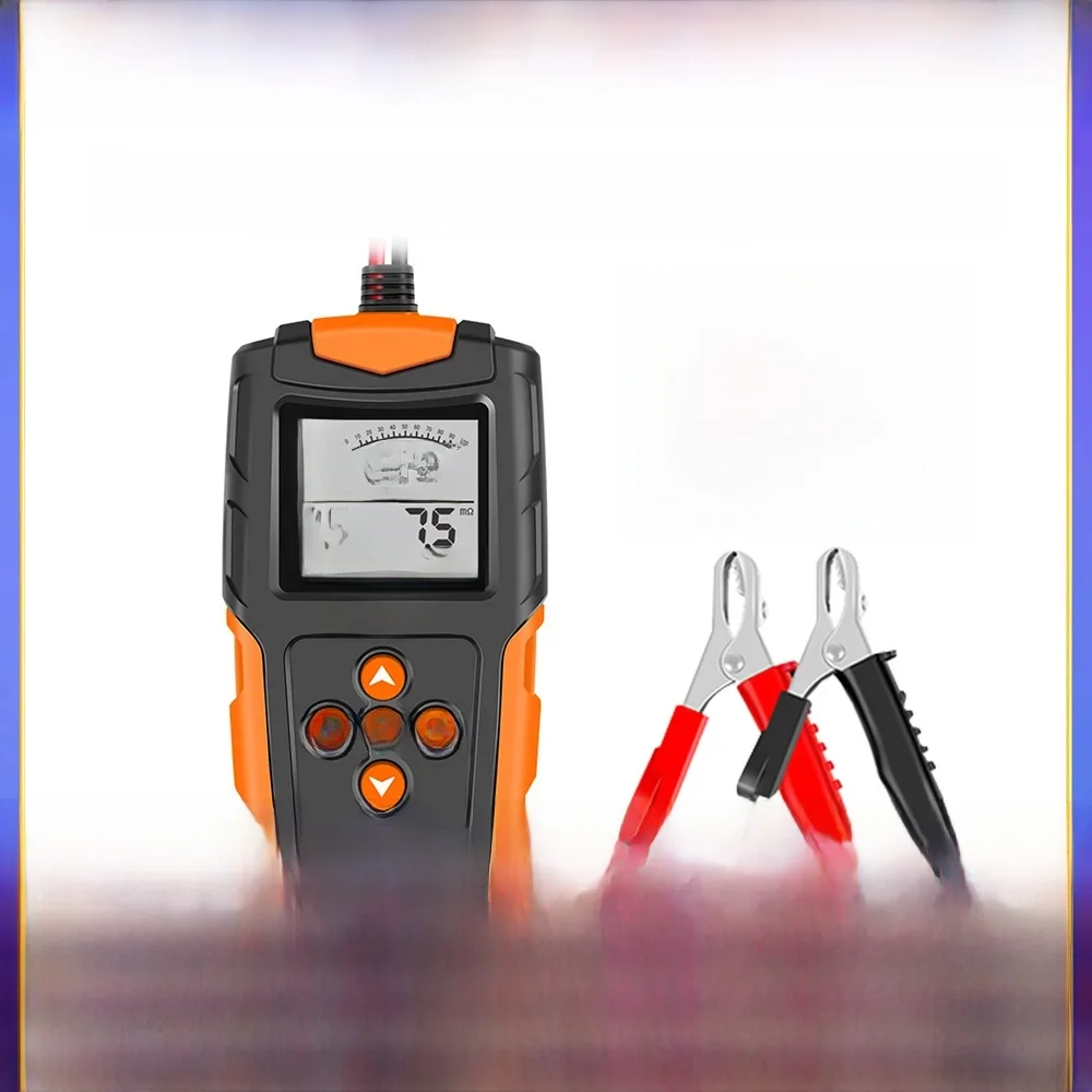 Dm 12V 24V Auto Batterij Tester Lcd Oranje Analyzer Oplader Diagnostische Tool Gel Agm Nat Ca Sla Batterie Cca Ir Soh Meting - afbeelding 2
