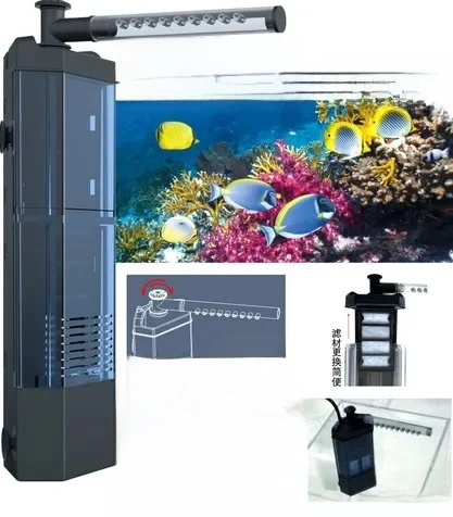 ATMAN SKF-200 SKF-300 wewnętrzny narożnik filtr pompy do akwarium Fish Tank wielofunkcyjny falownik cyrkulacja wody filtr pompy powietrza — zdjęcie 2