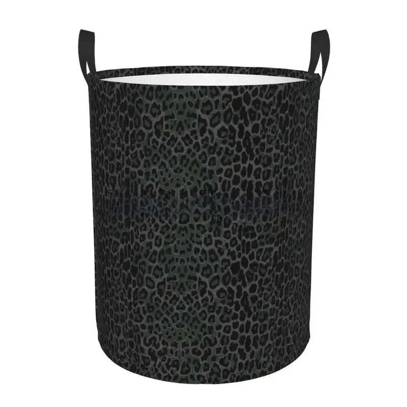 Mir à linge pliable léopard noir, grande capacité, stockage, étanche, panier à linge, panier à vêtements sales pour la maison