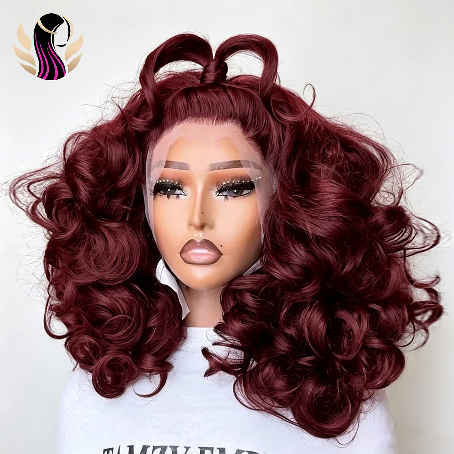 Pelucas Bob de encaje frontal 13x4 de cabello humano, densidad 250, encaje HD transparente, para mujer, 14 pulgadas, onda corporal corta, pre-arrancadas con cabello de bebé, peluca Bob de onda suelta # Color Borgoña 99J