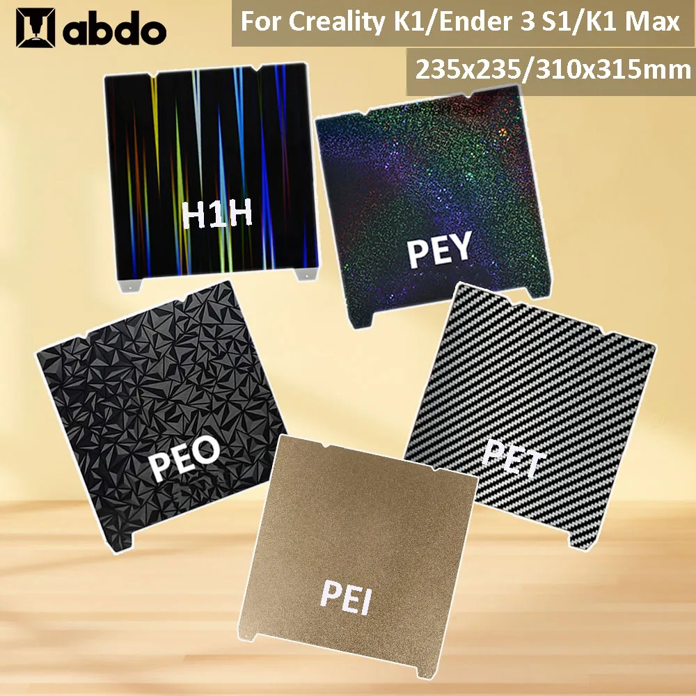 

For Creality K1 Max Build Plate K1C Bed Creality k1 Build Plate PEO PEY PET PEI Sheet 235x235 310x315 Ender 3 S1 Ender 3 V3 Se