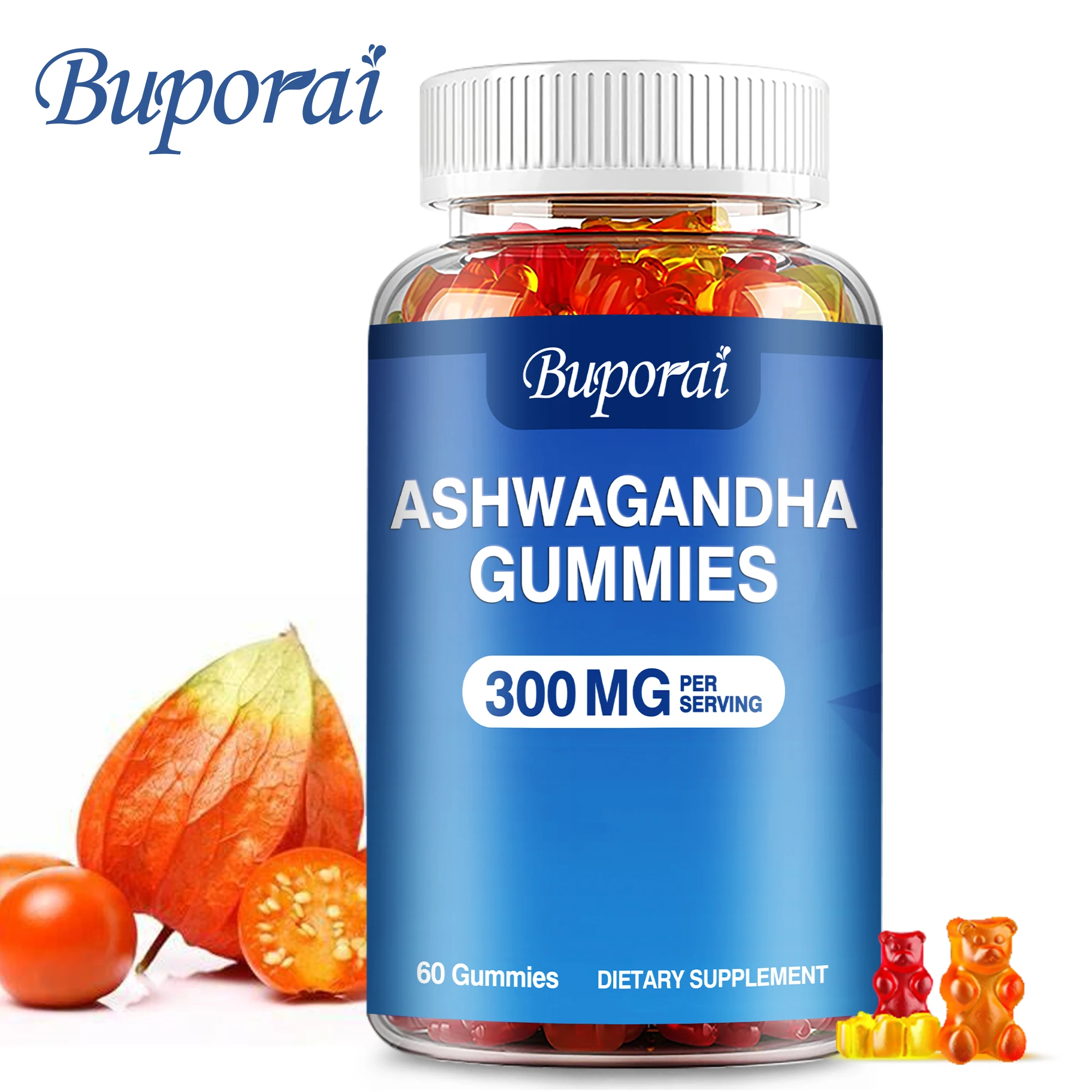 Ashwagandha - Relieve Stress, Improve Mood, Enhance Cognition, and Promote Healthy Sleep - 60 Gummies