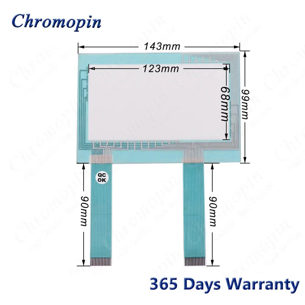 Touch Screen Panel Glass Digitizer for ESA VT555WA0000 VT555WAP000 VT555W Touchscreen Panel with Front Overlay Protective Film