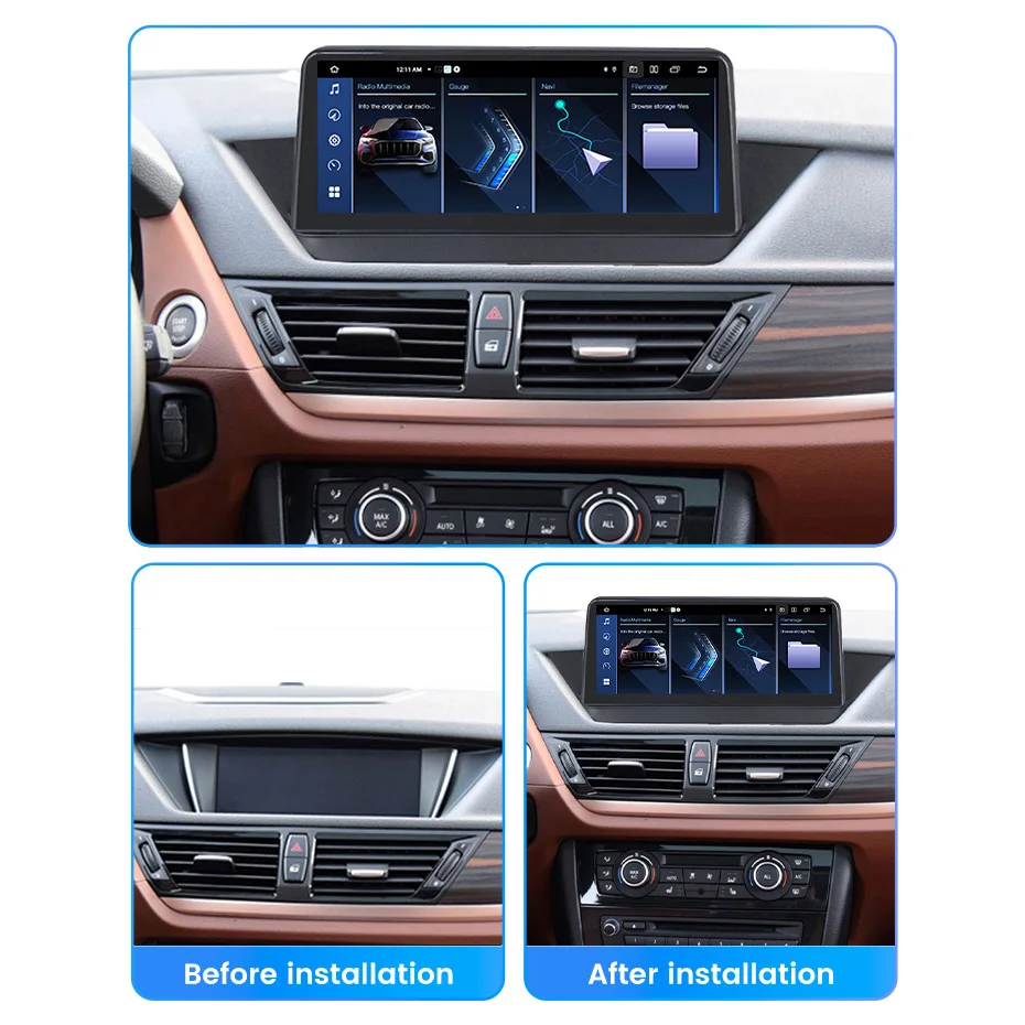 2024 DSP 32EQ Android 13 4G LTE WIFI Wireless Apple Carplay Car Multimedia Radio Player For BMW X1 E84 2009 2010 2011 - 2015 GPS