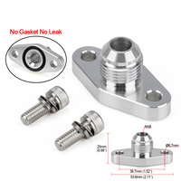Universal 8AN Turbo Oil Return Drain Flange 38mm Bride Turbo AN8 for GT15 GT17 IHI RHF4 TD04 KKK K03 Garrett