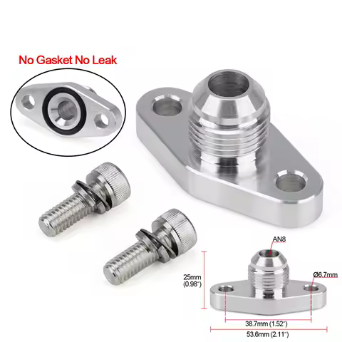Universal 8AN Turbo Oil Return Drain Flange 38mm Bride Turbo AN8 for GT15 GT17 IHI RHF4 TD04 KKK K03 Garrett