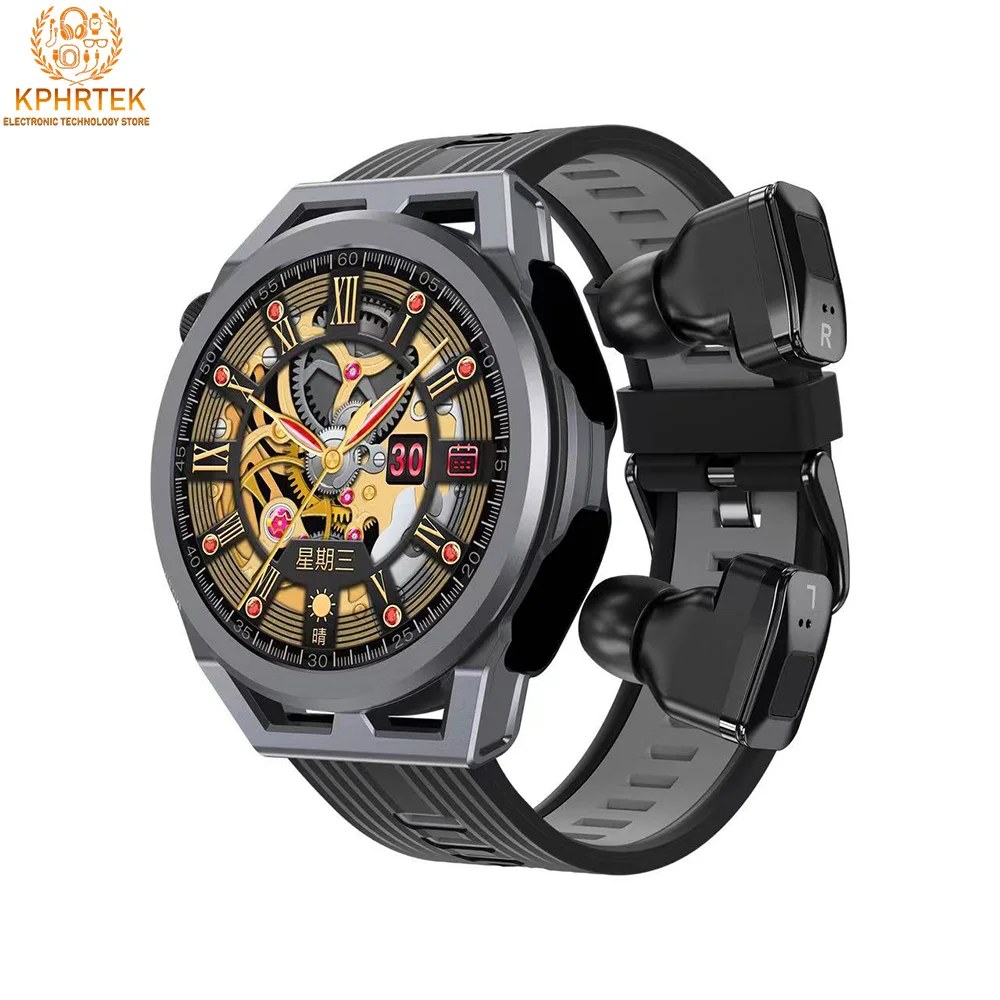 

Смарт-часы N18, 1,53-дюймовые Bluetooth-наушники для звонков, TWS, двойная гарнитура 2-в-1, 4G, большая память, локальная музыка, наушники, умные часы