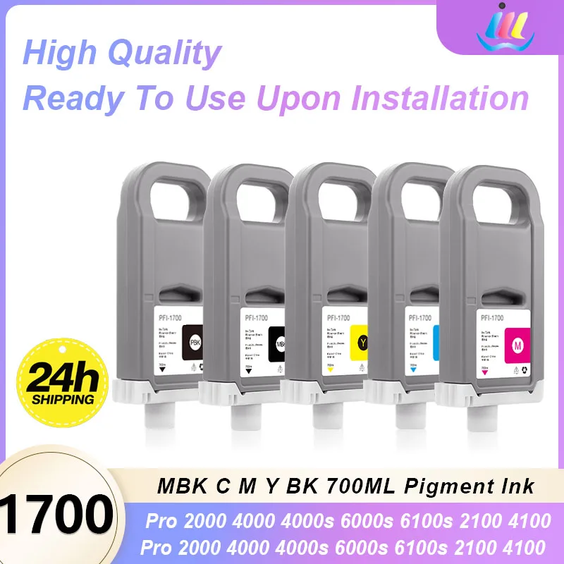 

JMDD PFI-1700 PFI1700 Compatible Ink Cartridge for Canon pro 2000 4000 4000s 6000 6000s pro 2100 4100 6100 - High-Quality Printi