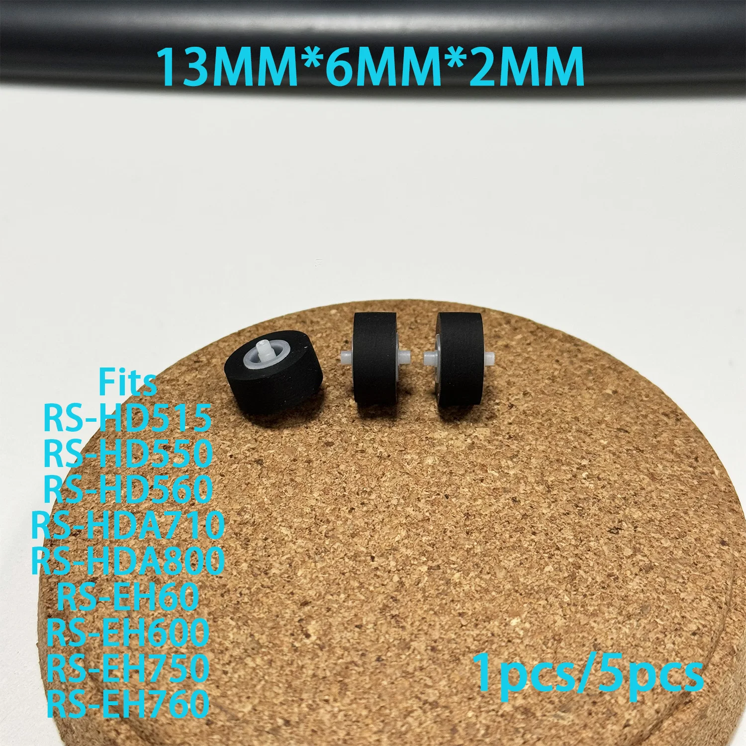 Pinch Roller Tires Axis Fits Panasonic Technics RS HD515 HD550 HD560 HDA710 HDA800 EH60 EH600 EH750 EH760 13*6*2mm