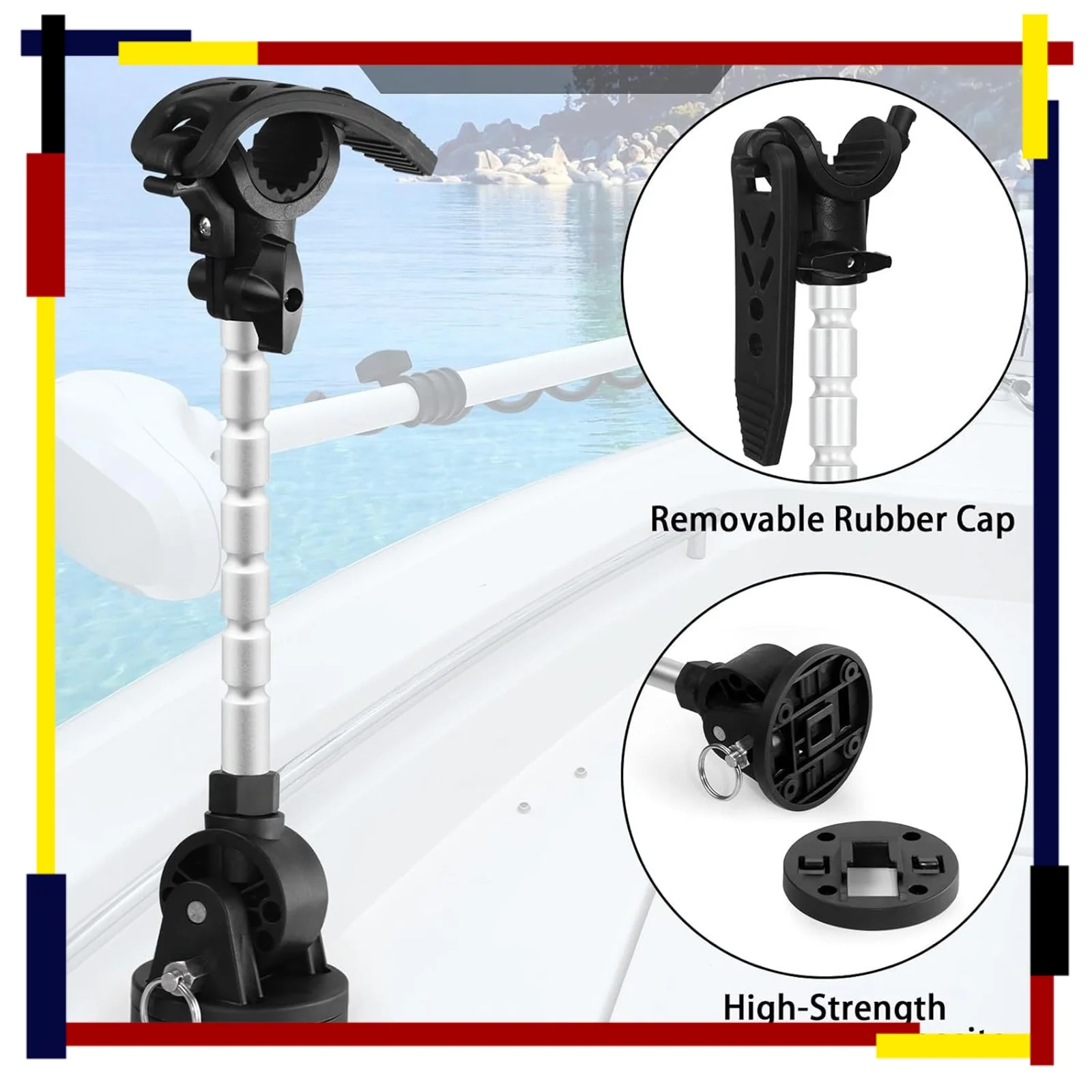 

Trolling Motor Stabilizer Mount Support Easy Installation Compact Adjustable Boat Engine Stabilizer Mount Easy Installation