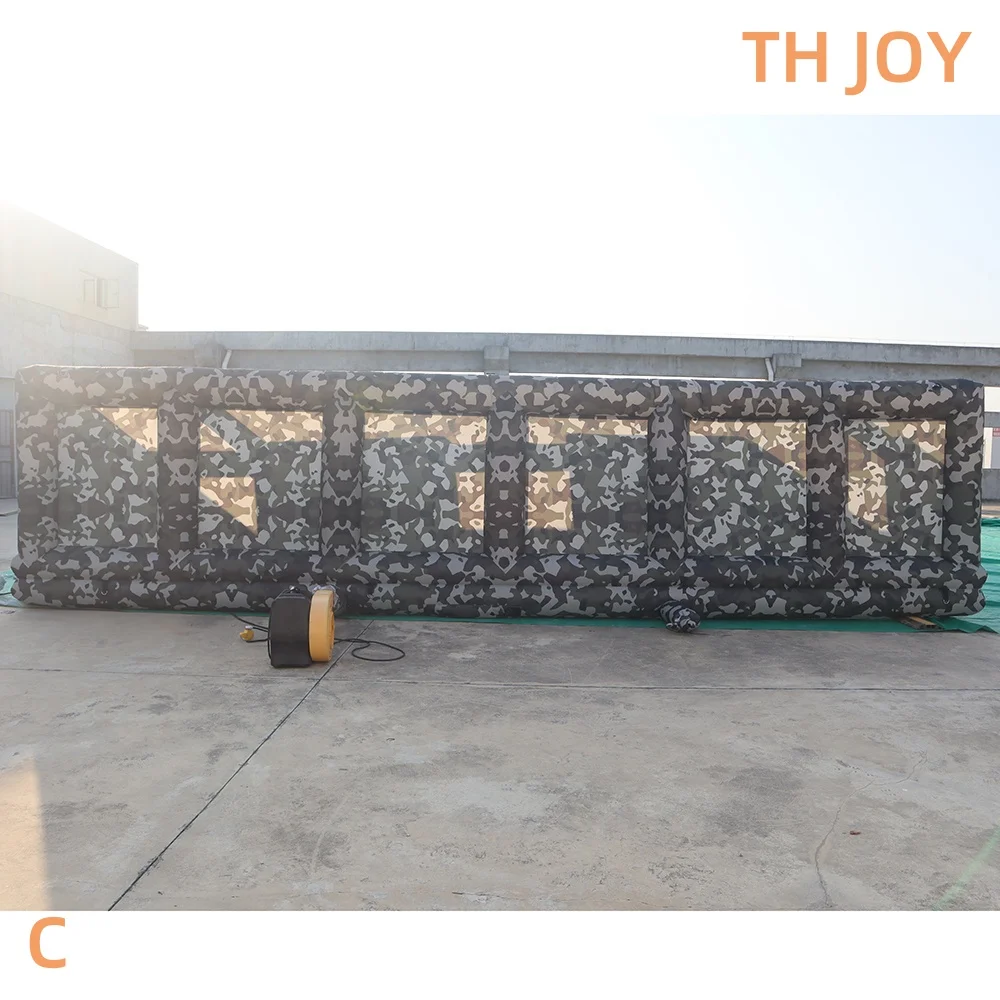 snelle luchtverzending tot deur, Camouflage Kleur Outdoor Opblaasbare laser tag game court, op maat opblaasbare Haunted Halloween Doolhof