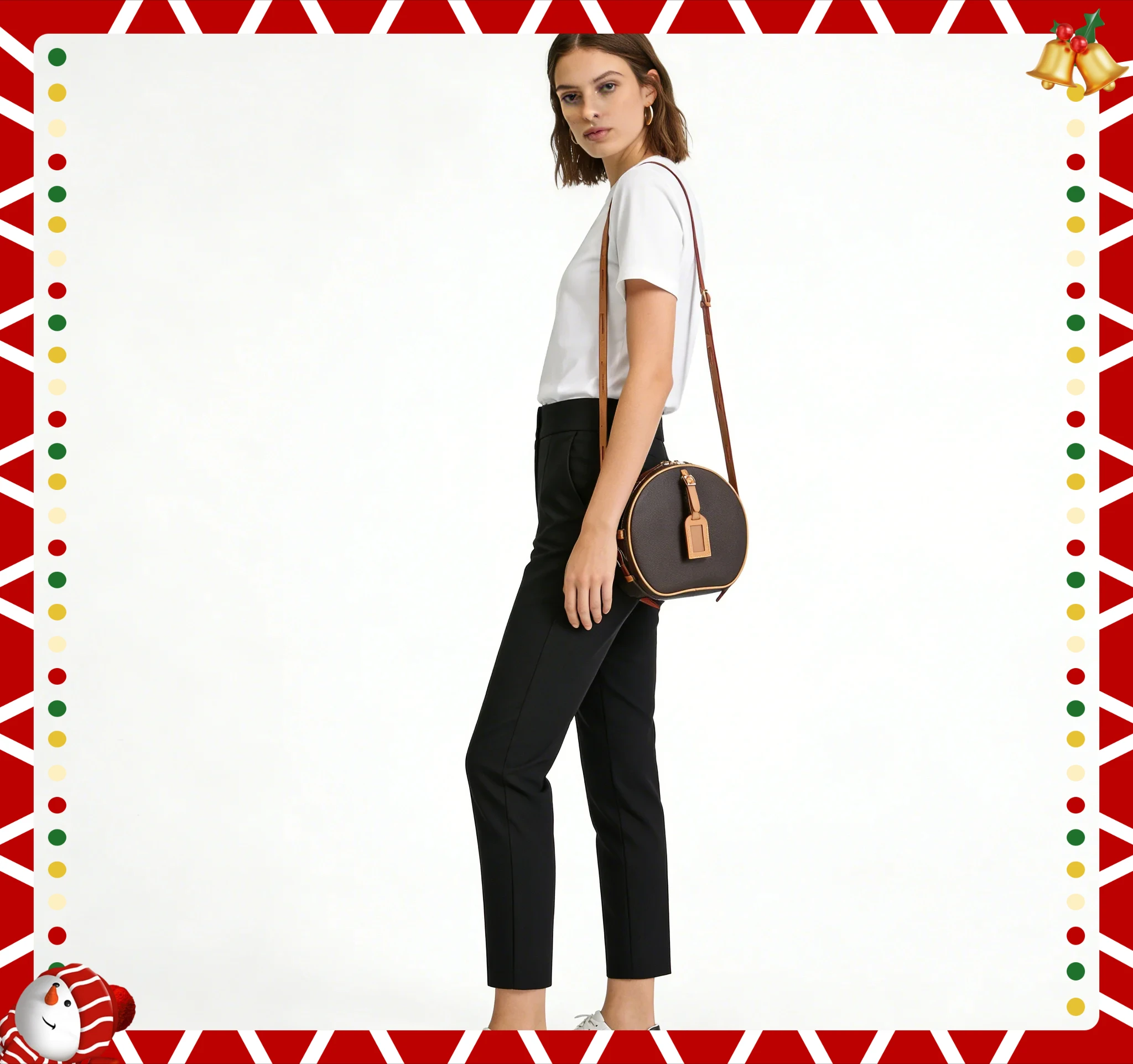 

Women's Leather Shoulder Clutch Bag, Gold Hardware, Elegant Designer Luxury Style