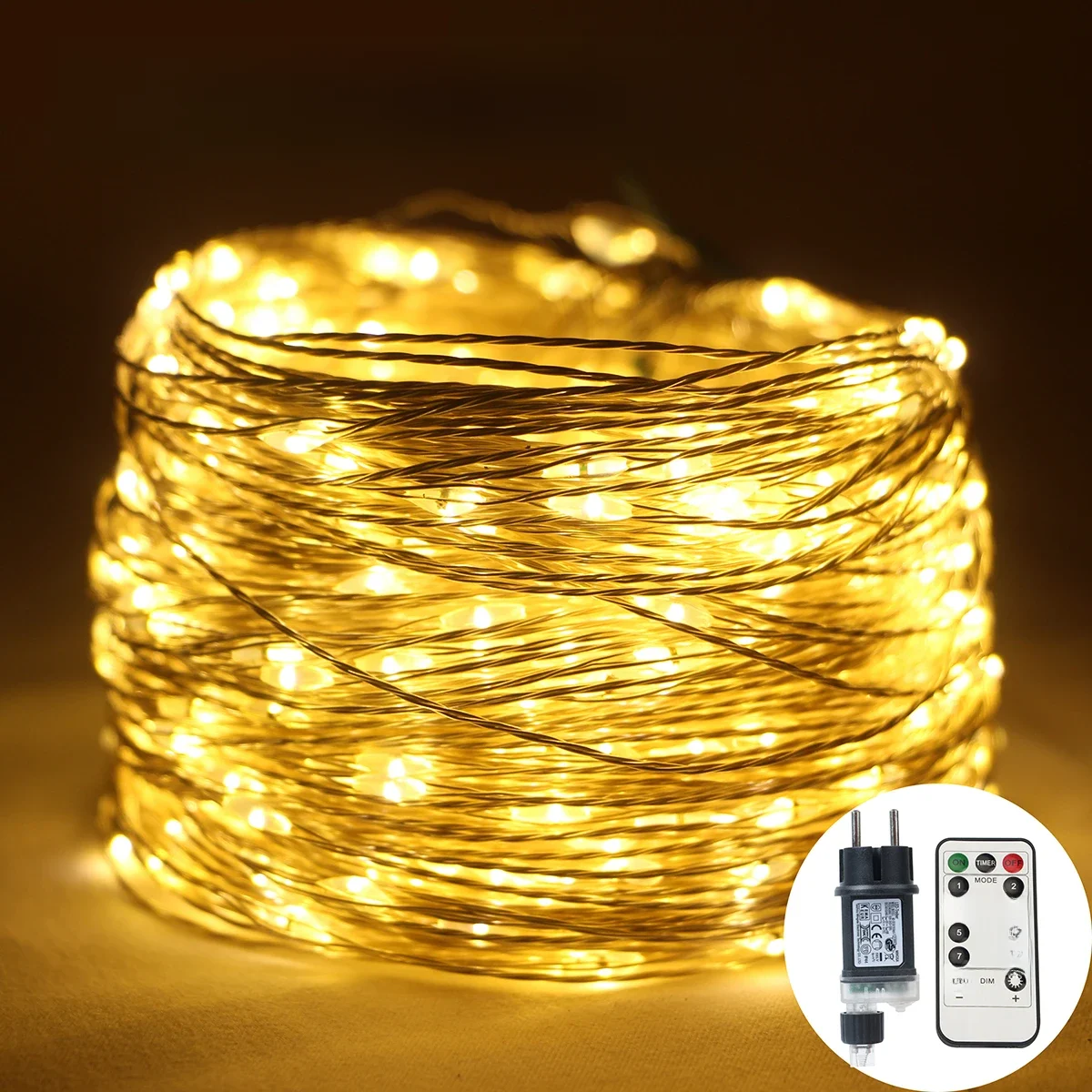 100M 200M LED String Lights Silver Wire Fairy Lights Christmas Garland For Outdoor Street New Year Tree Wedding Party Decoration — zdjęcie 2