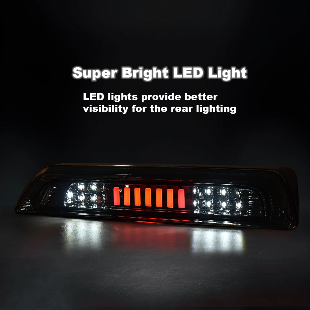 الخلفية الثالثة 3Rd ضوء الفرامل Led مصباح البضائع كروم صالح ل 2007-2018 تويوتا تندرا عالية جبل وقف ضوء مقاوم للماء الغبار #3