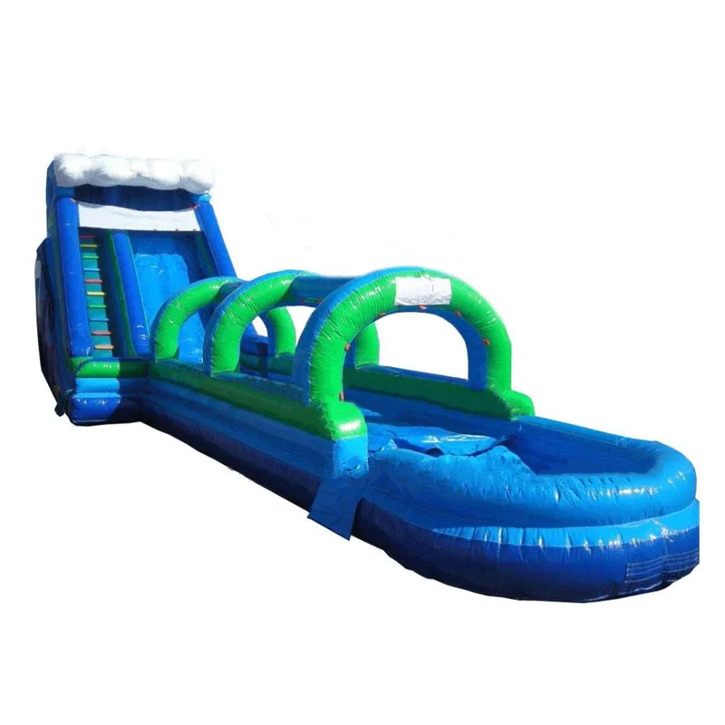 China Factory Commercial Big Size Outdoor PVC Tarp Inflatable Water Slide with Long Slideway