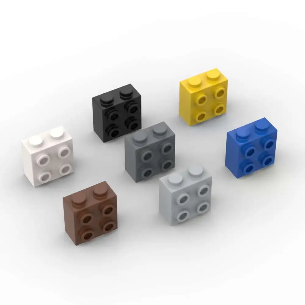 MOC 10 pièces 22885 modifié 1x2x1 2/3 blocs de construction Kit avec goujons sur les briques latérales idée éducative jouet enfants anniversaire enfant cadeau