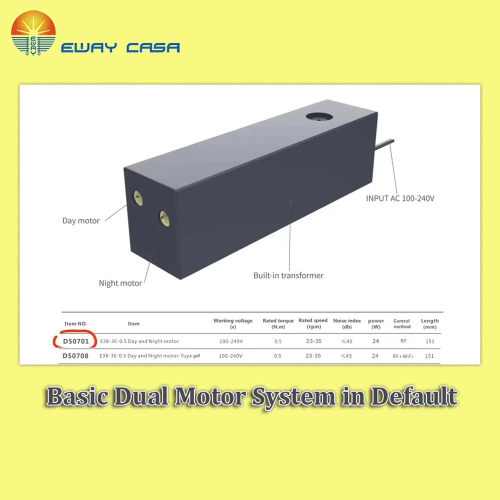 Dual Motor Smart Honeycomb Shades Day & Night Light Control Detail Wifi Tuya Motor