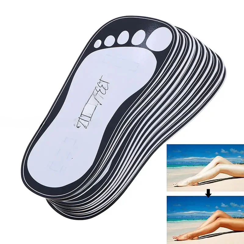20 Stuks Wegwerp Vrouwen Looien Slippers Looien Kleverige Voeten Spray Tan Voet Pads Protectors Stickers Voor Lichaamsaccessoires 11 Inch - afbeelding 2