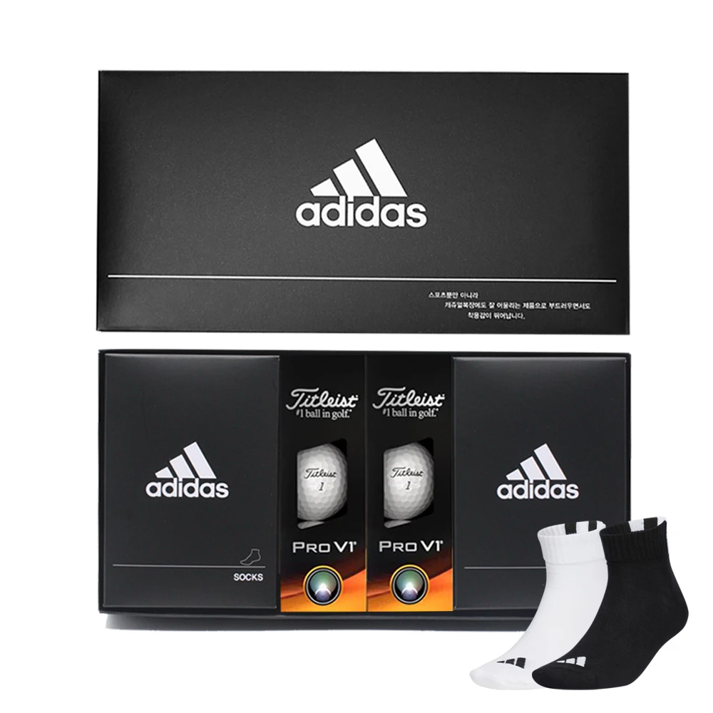 Adidis Sports Selections 2-PIG + Titleist PRO V1 Golf Bball Gift Set IF99107