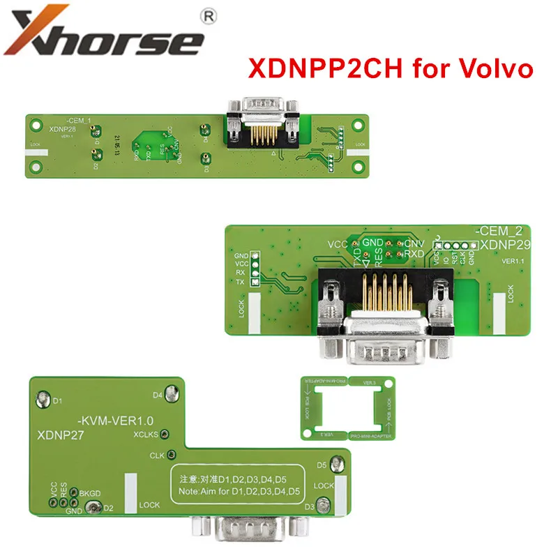 

Xhorse XDNPP2CH Adapters Solder-free for Volvo 3Pcs Set for VVDI MINI PROG and KEY TOOL PLUS