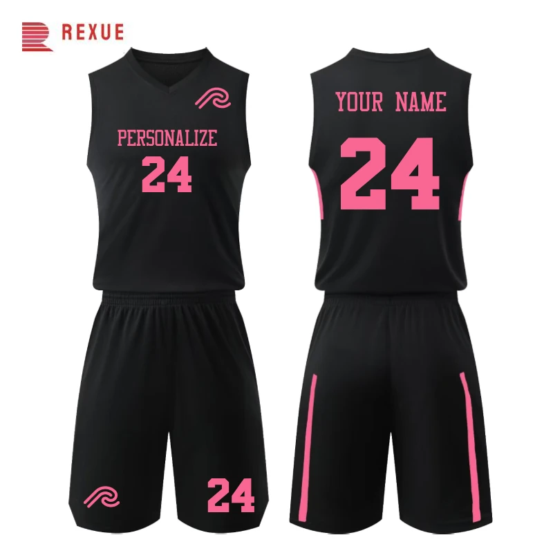 Basketball Set For Men Women Child 4XS-7XL Have Big Size Breathable Mesh Fabric And Can Customized Logo For Team Uniform