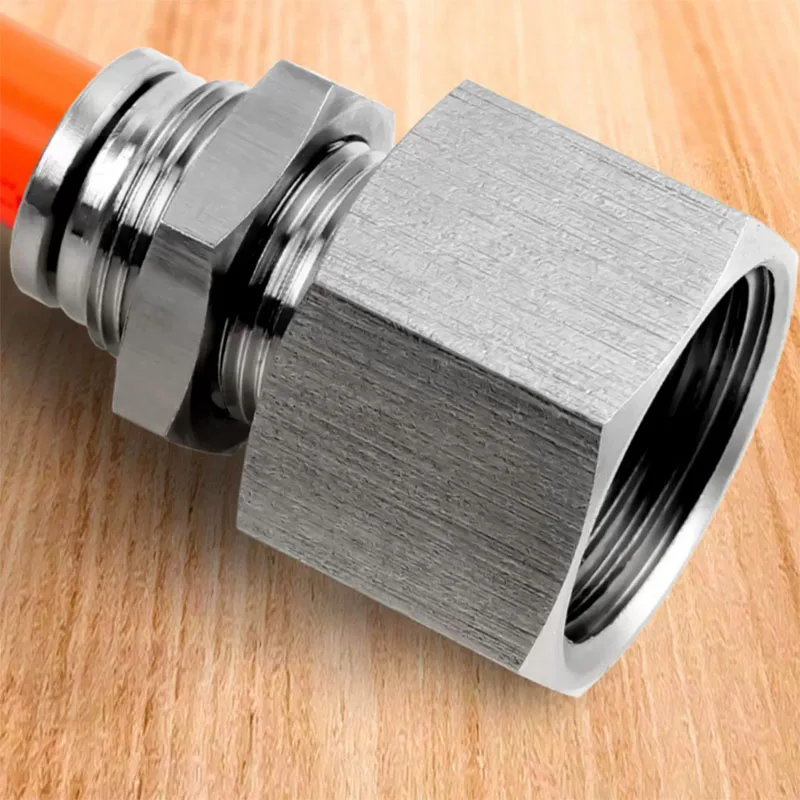 

Air Hose Fitting PMF 8mm Trachea Internal Thread 4/02 Through-hole Quick Coupling 304 Stainless Steel Hose Fitting