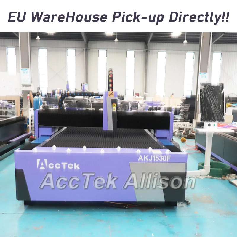 AccTek Hungary Stocked Delivery Right Now 3015 Fiber Laser Metal Cutting Machine 2000w Laser Power